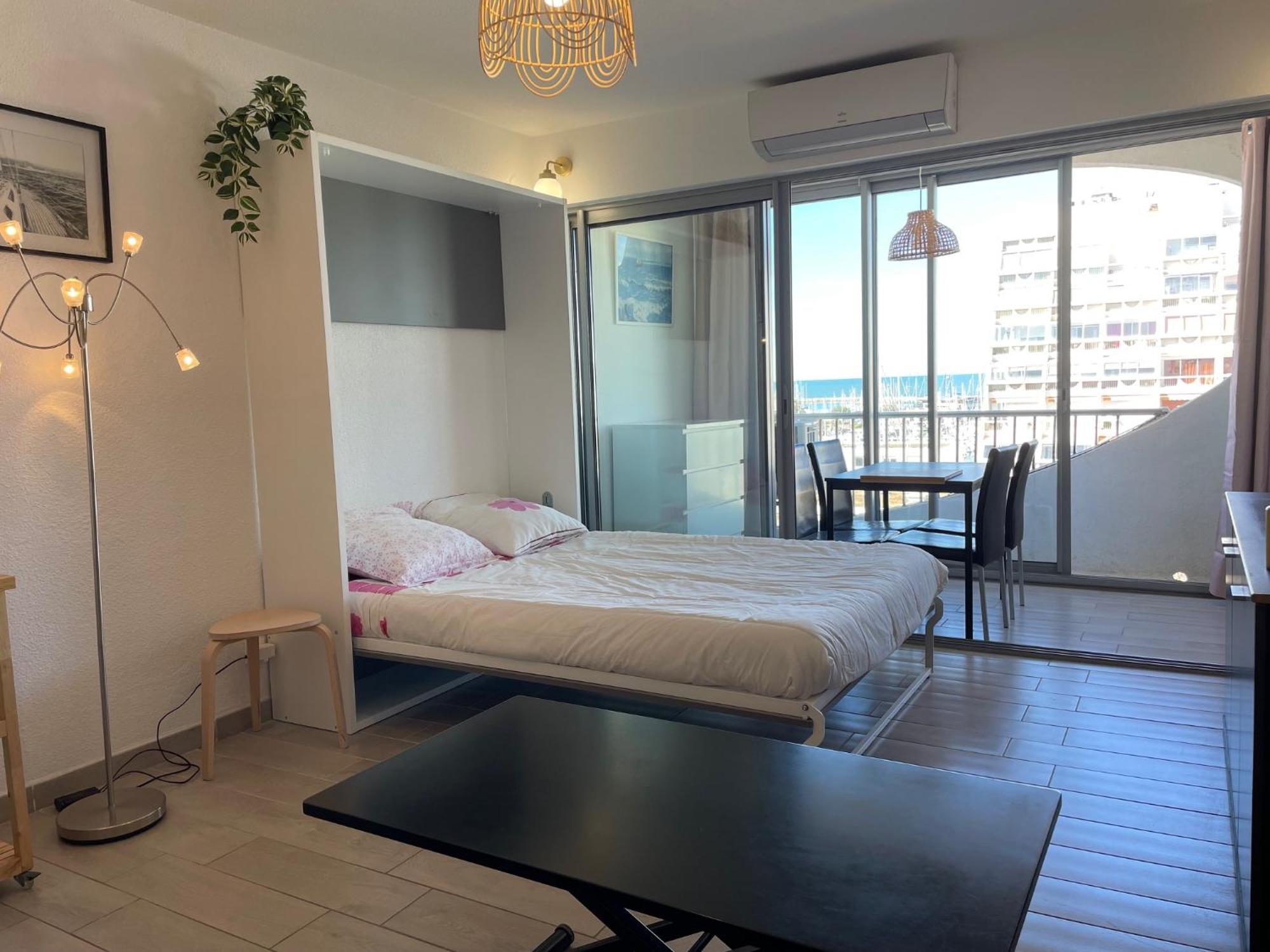 Studio 2-3 Pers Parking Clim Vue Port Et Mer La Grande-Motte Kültér fotó