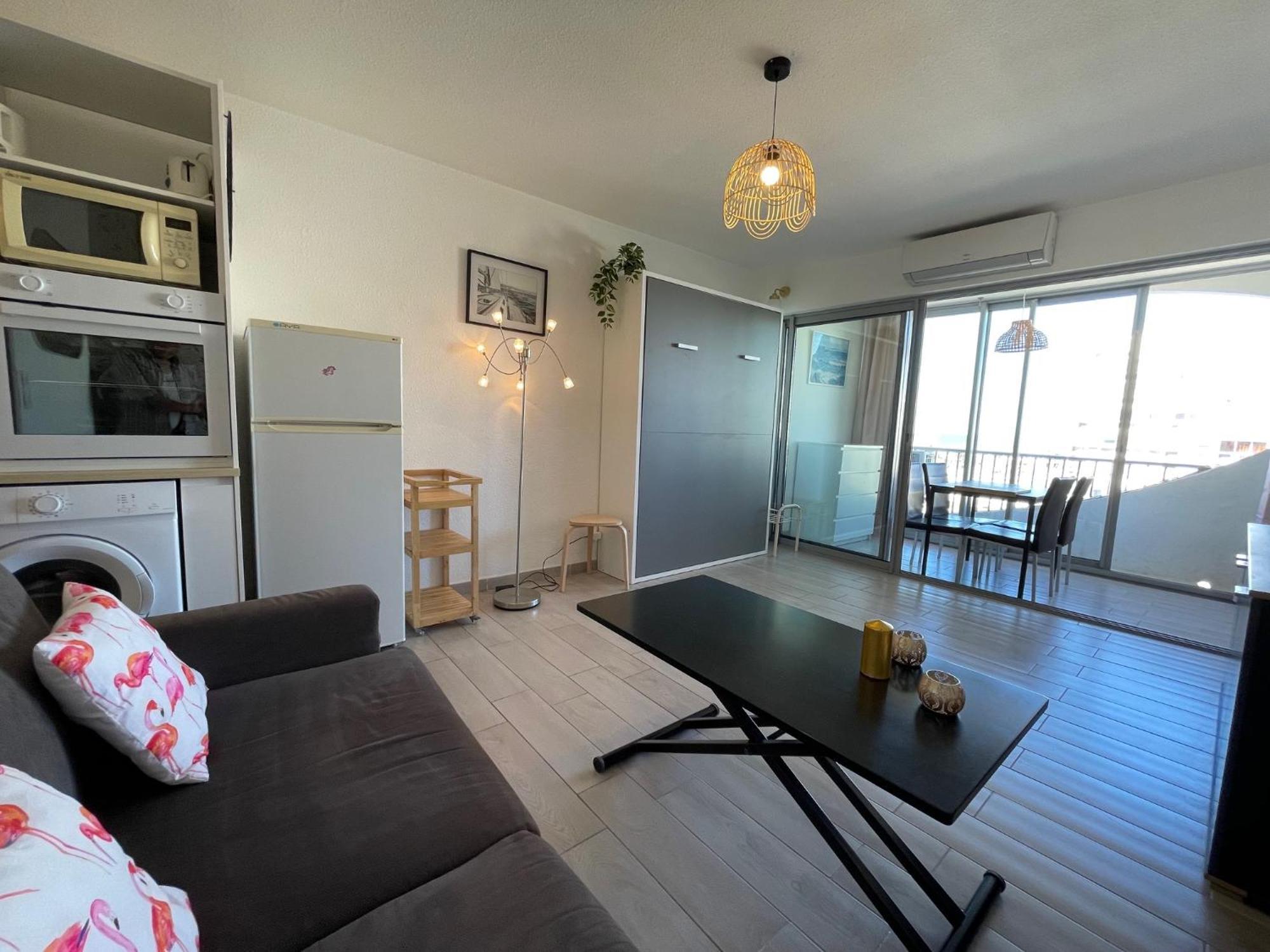 Studio 2-3 Pers Parking Clim Vue Port Et Mer La Grande-Motte Kültér fotó