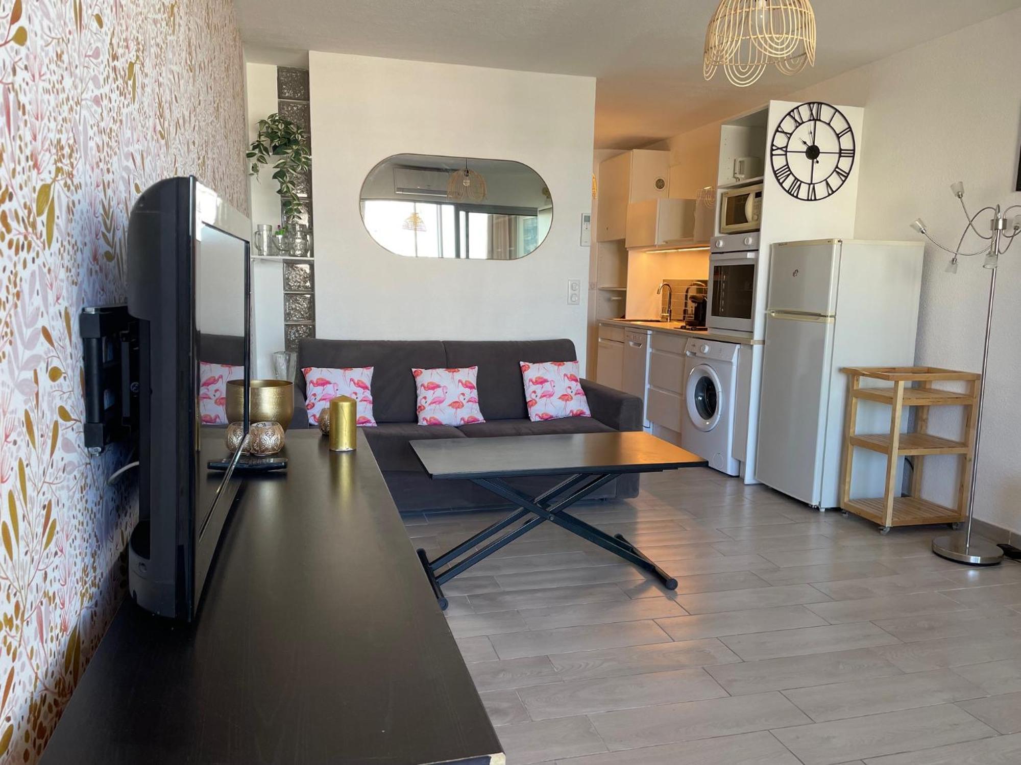 Studio 2-3 Pers Parking Clim Vue Port Et Mer La Grande-Motte Kültér fotó
