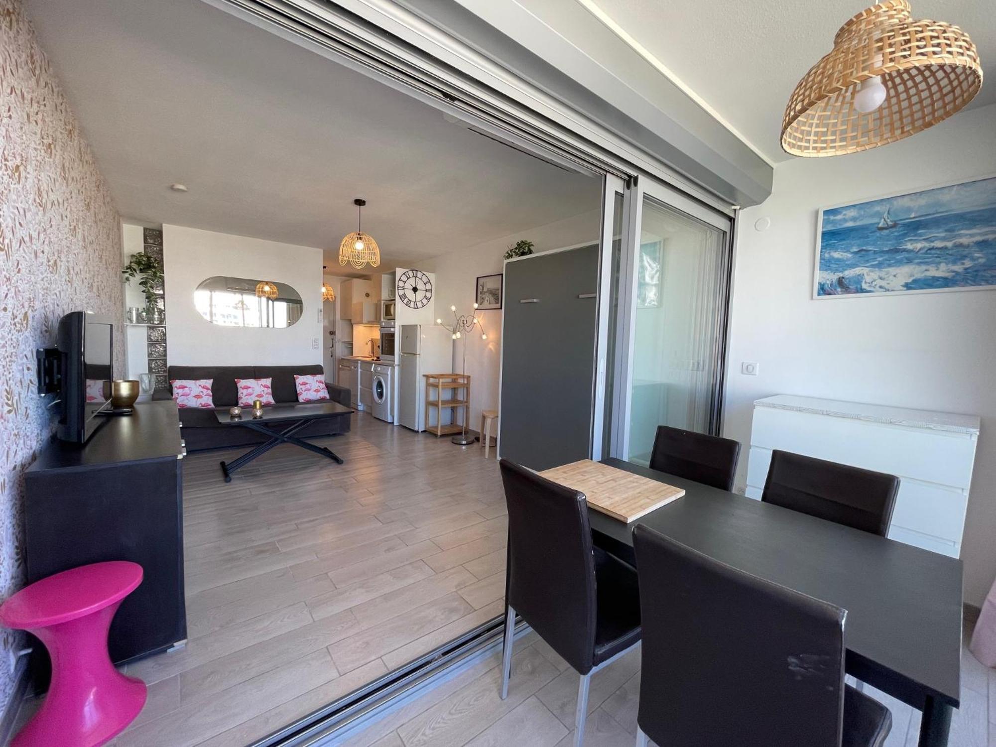 Studio 2-3 Pers Parking Clim Vue Port Et Mer La Grande-Motte Kültér fotó